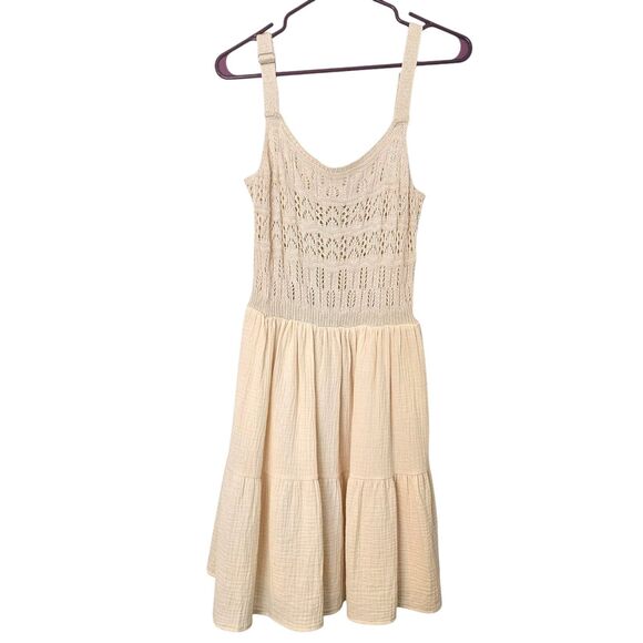 Gilli Dress Sz Small 100% Cotton Boho Western Cottage Core Prairie Fit N Flare - Picture 1 of 5
